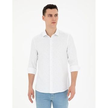 Pierre Cardin 50283501-VR035 Limon Desenli Erkek Gömlek