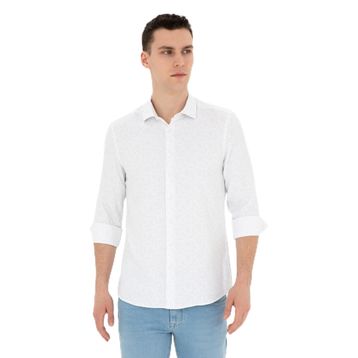 Pierre Cardin 50283501-VR035 Limon Desenli Erkek Gömlek
