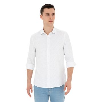 Pierre Cardin 50283501-VR035 Limon Desenli Erkek Gömlek