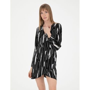 Pierre Cardin 50283665-VR046 Siyah Cupro Kadın Elbise