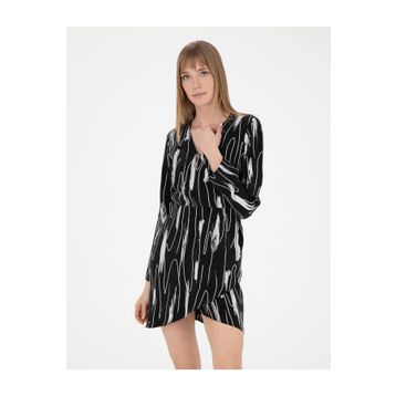Pierre Cardin 50283665-VR046 Siyah Cupro Kadın Elbise