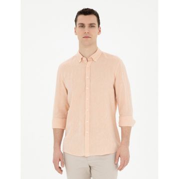 Pierre Cardin 50287991-VR053 Yavruağzı Desenli Erkek Gömlek