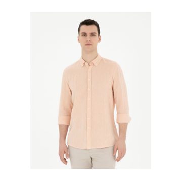 Pierre Cardin 50287991-VR053 Yavruağzı Desenli Erkek Gömlek
