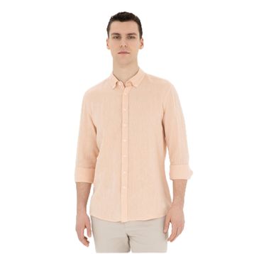 Pierre Cardin 50287991-VR053 Yavruağzı Desenli Erkek Gömlek