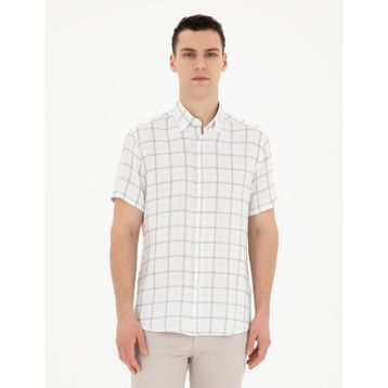 Pierre Cardin 50288567-VR016 Çağla Kısa Kollu Erkek Gömlek