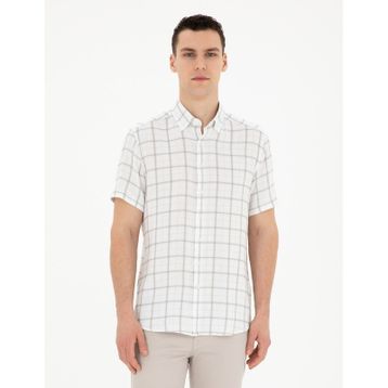 Pierre Cardin 50288567-VR016 Çağla Kısa Kollu Erkek Gömlek