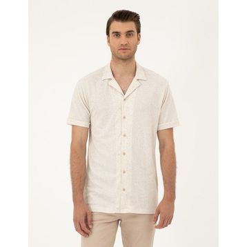 Pierre Cardin 50288946-VR011 Bej Erkek Gömlek