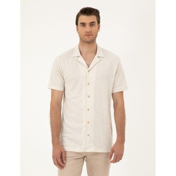 Pierre Cardin 50288946-VR011 Bej Erkek Gömlek