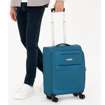 Pierre Cardin 50293597-300 Mavi Erkek Kabin Boy Valiz