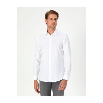 Pierre Cardin 50294732-VR013 Beyaz Slim Fit Uzun Kollu Erkek Gömlek