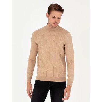 Pierre Cardin 50296414-VR011 Bej Erkek Kazak