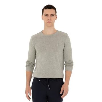 Pierre Cardin 50296575-VR091 Açık Gri Melanj Erkek Kazak