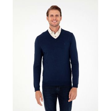 Pierre Cardin 50296622-VR059 Açık Lacivert Erkek Kazak
