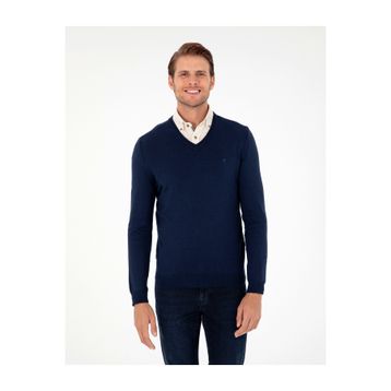 Pierre Cardin 50296622-VR059 Açık Lacivert Erkek Kazak