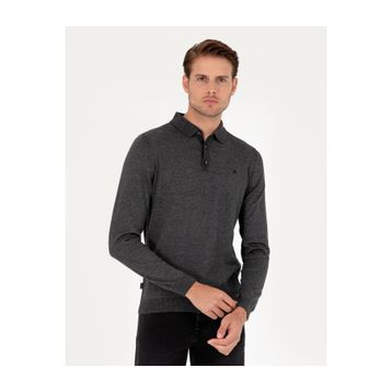 Pierre Cardin 50296623-VR081 Antrasit Melanj Erkek Kazak