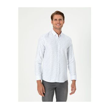 Pierre Cardin 50298170-VR036 Mavi Slim Fit Uzun Kollu Erkek Gömlek