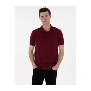 Pierre Cardin 50306552-VR014 Bordo Erkek T-shirt