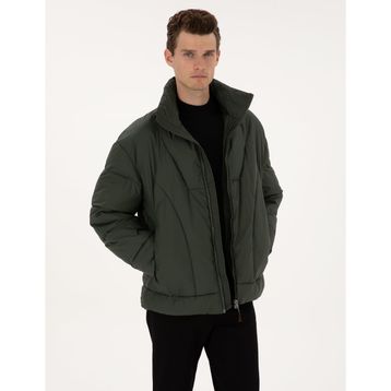 Pierre Cardin 50310146-VR111 Koyu Haki Oversize Erkek Mont