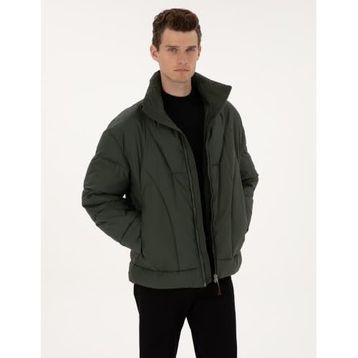 Pierre Cardin 50310146-VR111 Koyu Haki Oversize Erkek Mont