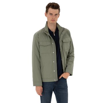 Pierre Cardin 50310174-VR255 - Ada Çayı Yeşil Dik Yaka Erkek Mont