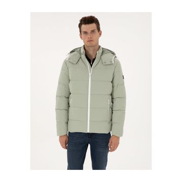 Pierre Cardin 50313933-VR016 Çağla Kapüşonlu Şişme Erkek Mont