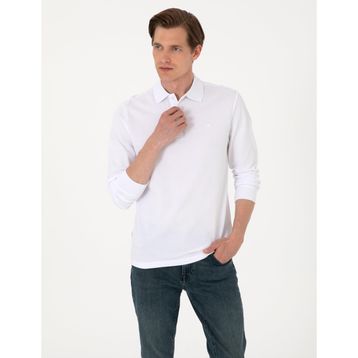 Pierre Cardin 50314048-VR013 Beyaz Erkek Sweatshirt