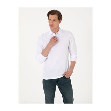 Pierre Cardin 50314048-VR013 Beyaz Erkek Sweatshirt