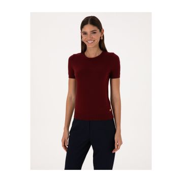 Pierre Cardin 50316341-VR223 Vişne Kadın T-shirt