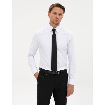 Pierre Cardin 50316734-VR013 Beyaz Slim Fit Uzun Kollu Basic Erkek Gömlek