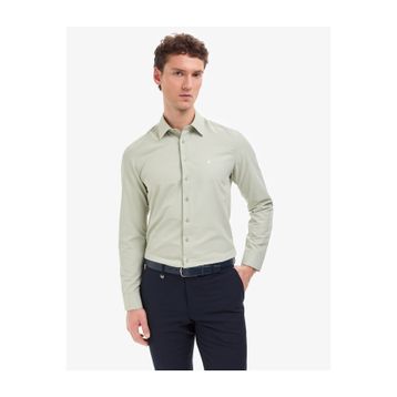 Pierre Cardin 50316734-VR054 Yeşil Slim Fit Uzun Kollu Basic Erkek Gömlek