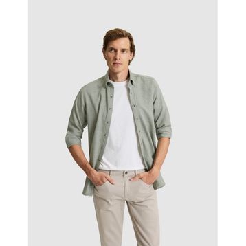 Pierre Cardin 50316768-VR054 Yeşil Slim Fit Dokulu Uzun Kollu Erkek Gömlek