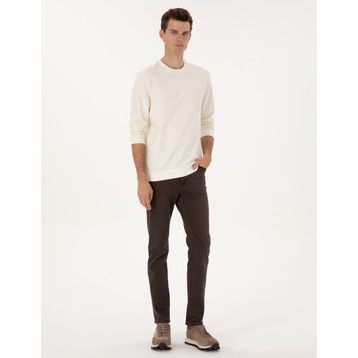 Pierre Cardin 50317247-VR029 Kahverengi Slim Fit Jean Erkek Pantolon