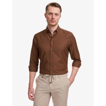 Pierre Cardin 50325365-VR084 Koyu Kahverengi Erkek Gömlek