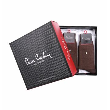 Pierre Cardin 504 Kışlık Termal Yünlü 12li Paket Kahve Erkek Çorap