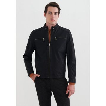 Pierre Cardin 56 Siyah Suni Deri Erkek Ceket