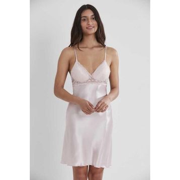 Pierre Cardin 600 Pudra Saten Güpürlü Kaplı Gecelik
