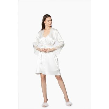 Pierre Cardin 6040 Ekru 6'lı Kısa Gecelik Sabahlık Çeyiz Set
