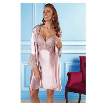 Pierre Cardin 6625 6'lı Kaplı Midi Gecelik Sabahlık Set