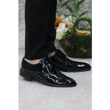 Pierre Cardin 7028 Siyah Rugan Damat Ayakkabisi Takim Ayakkabisi Erkek Klasik Ayakkabi
