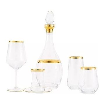 ‎Pierre Cardin 71120824 31 Parça Arty Gold Cam Bardak Takımı