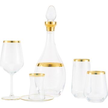 ‎Pierre Cardin 71120824 31 Parça Arty Gold Cam Bardak Takımı
