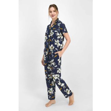 Pierre Cardin 7753 Kadın Lily Lacivert Gömlek Pijama