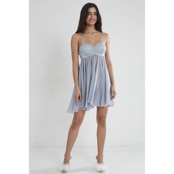 Pierre Cardin 880 Mist Tül Güpürlü Kadın Gecelik