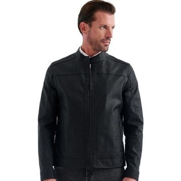 Pierre Cardin Cedric Siyah Biker Erkek Mont