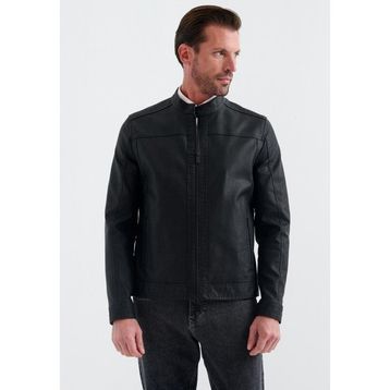 Pierre Cardin Cedric Siyah Biker Erkek Mont