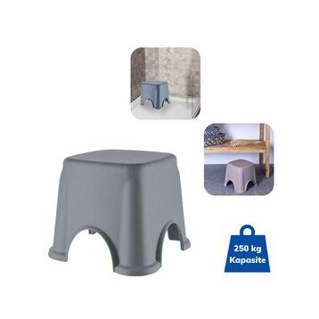 Piev Strong 250 kg Kapasiteli Gri Banyo Taburesi