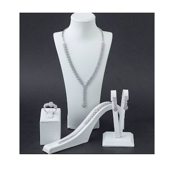 Pigado 925 Ayar Gümüş Zirkon Taşlı Kalp Model Set