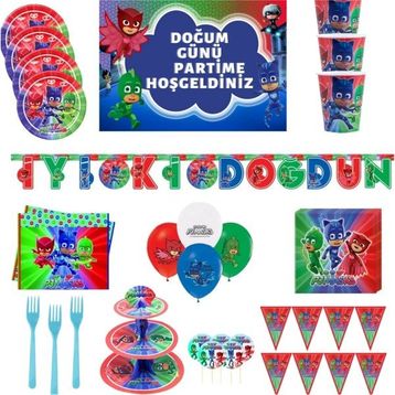 Pijamaskeliler Doğum Günü Parti Seti