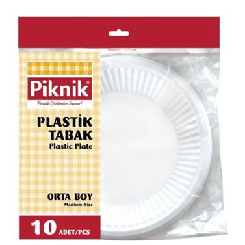 Piknik 10'lu 17 cm Plastik Tabak