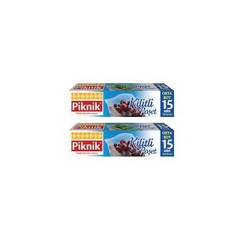 Piknik 1403 15'li X 2'li Orta Boy Paket Kilitli Poşet
